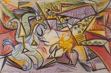 Courses de taureaux Corrida 3 1934 Cubisme Peinture à l'huile